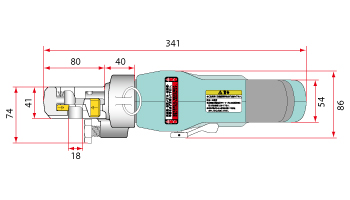 size diagram 1 cordless rebar cutter
